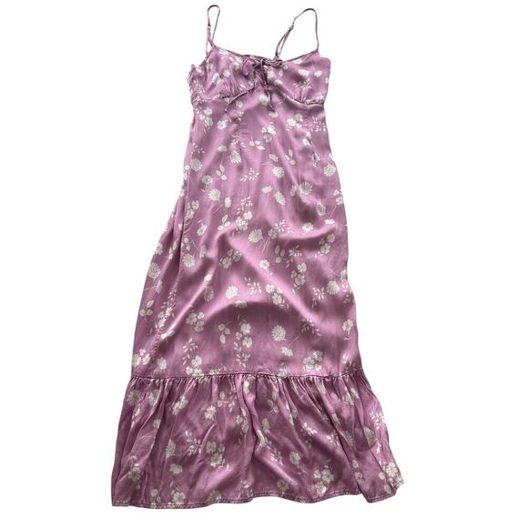 ANTHROPOLOGIE | Saltwater Luxe Midi Lavender Cottagecore Floral Enzo Dress Sz S - Picture 3 of 12